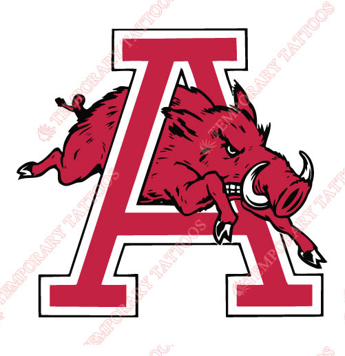 Arkansas Razorbacks 1974 1993 Alternate Customize Temporary Tattoos Stickers NO.3733